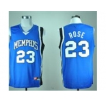 NBA NCAA Memphis Tigers Derrick Rose #23 Blue College Throwback Jersey