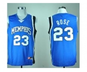 NBA NCAA Memphis Tigers Derrick Rose #23 Blue College Throwback Jersey