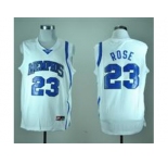 NBA NCAA Memphis Tigers Derrick Rose #23 white College Throwback Jersey