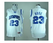 NBA NCAA Memphis Tigers Derrick Rose #23 white College Throwback Jersey
