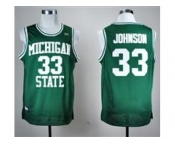 NBA NCAA Michigan State Spartans Earvin Magic Johnson #33 College Hardwood Legends Green