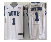 NCAA Duke Blue Devils #1 Irving White Basketball Jersey