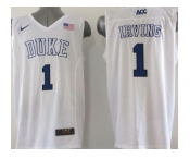 NCAA Duke Blue Devils #1 Irving White Basketball Jerseys