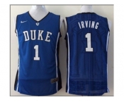 NCAA Duke Blue Devils #1 Irving blue Basketball Stitched Jerseys