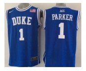 NCAA Duke Blue Devils #1 Jabari Parker blue Basketball Stitched Jerseys(Parker)