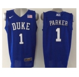 NCAA Duke Blue Devils #1 Jabari Parker blue Stitched Jerseys(Parker)