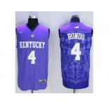 NCAA Kentucky Wildcats #4 Rajon Rondo Blue Basketball Stitched Jersey