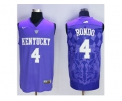 NCAA Kentucky Wildcats #4 Rajon Rondo Blue Basketball Stitched Jersey