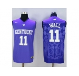 NCAA Men Kentucky Wildcats #11 John Wall Blue Basketball Stitched Jersey