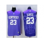 NCAA Men Kentucky Wildcats #23 Anthony Davis Blue Basketball Stitched Jersey