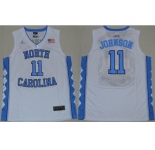 North Carolina #11 Brice Johnson White Basketball Stitched NCAA Jersey