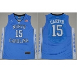 North Carolina #15 Vince Carter Blue Stitched NCAA Jersey