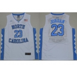 North Carolina #23 Michael Jordan White Stitched NCAA Jersey