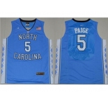 North Carolina #5 Marcus Paige Blue Basketball Stitched NCAA Jersey