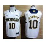 ncaa jerseys michigan wolverines #10 tim hardawayjr white[big]