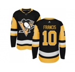 Adidas Men Pittsburgh Penguins #10 Ron Francis Black Alternate Authentic Stitched NHL Jersey