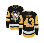Adidas Men Pittsburgh Penguins #43 Conor Sheary Black Alternate Authentic Stitched NHL Jersey