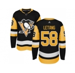 Adidas Men Pittsburgh Penguins #58 Kris Letang Black Alternate Authentic Stitched NHL Jersey