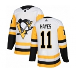 Adidas Pittsburgh Penguins #11 Jimmy Hayes Authentic White Away NHL Jersey