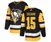 Adidas Pittsburgh Penguins #15 Riley Sheahan Premier Black Home NHL Jersey