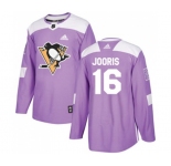 Adidas Pittsburgh Penguins #16 Josh Jooris Authentic Purple Fights Cancer Practice NHL Jersey