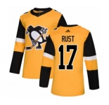 Adidas Pittsburgh Penguins #17 Bryan Rust Premier Gold Alternate NHL Jersey