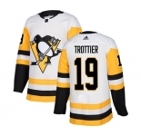 Adidas Pittsburgh Penguins #19 Bryan Trottier Authentic White Away NHL Jersey