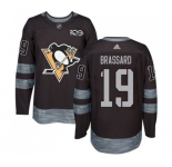Adidas Pittsburgh Penguins #19 Derick Brassard Authentic Black 1917-2017 100th Anniversary NHL Jersey