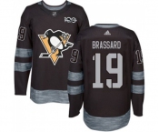 Adidas Pittsburgh Penguins #19 Derick Brassard Authentic Black 1917-2017 100th Anniversary NHL Jersey