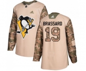 Adidas Pittsburgh Penguins #19 Derick Brassard Authentic Camo Veterans Day Practice NHL Jersey