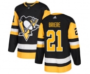 Adidas Pittsburgh Penguins #21 Michel Briere Authentic Black Home NHL Jersey