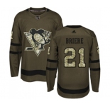 Adidas Pittsburgh Penguins #21 Michel Briere Authentic Green Salute to Service NHL Jersey