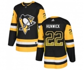 Adidas Pittsburgh Penguins #22 Matt Hunwick Authentic Black Drift Fashion NHL Jersey