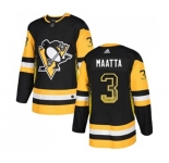 Adidas Pittsburgh Penguins #3 Olli Maatta Authentic Black Drift Fashion NHL Jersey