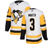 Adidas Pittsburgh Penguins #3 Olli Maatta Authentic White Away NHL Jersey