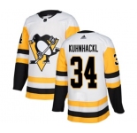 Adidas Pittsburgh Penguins #34 Tom Kuhnhackl Authentic White Away NHL Jersey