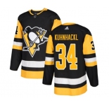 Adidas Pittsburgh Penguins #34 Tom Kuhnhackl Premier Black Home NHL Jersey