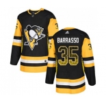 Adidas Pittsburgh Penguins #35 Tom Barrasso Authentic Black Drift Fashion NHL Jersey