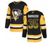 Adidas Pittsburgh Penguins #35 Tom Barrasso Authentic Black Drift Fashion NHL Jersey