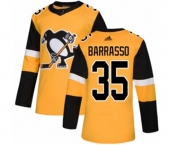Adidas Pittsburgh Penguins #35 Tom Barrasso Authentic Gold Alternate NHL Jersey