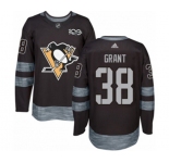 Adidas Pittsburgh Penguins #38 Derek Grant Authentic Black 1917-2017 100th Anniversary NHL Jersey
