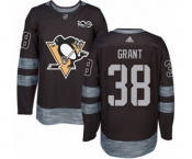 Adidas Pittsburgh Penguins #38 Derek Grant Authentic Black 1917-2017 100th Anniversary NHL Jersey