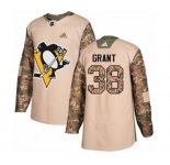 Adidas Pittsburgh Penguins #38 Derek Grant Authentic Camo Veterans Day Practice NHL Jersey