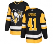 Adidas Pittsburgh Penguins #41 Daniel Sprong Premier Black Home NHL Jersey