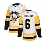 Adidas Pittsburgh Penguins #6 Jamie Oleksiak Authentic White Away NHL Jersey