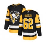 Adidas Pittsburgh Penguins #62 Carl Hagelin Premier Black Home NHL Jersey