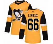 Adidas Pittsburgh Penguins #66 Mario Lemieux Authentic Gold Alternate NHL Jersey