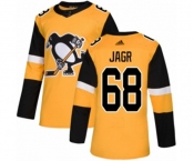 Adidas Pittsburgh Penguins #68 Jaromir Jagr Premier Gold Alternate NHL Jersey