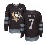 Adidas Pittsburgh Penguins #7 Joe Mullen Authentic Black 1917-2017 100th Anniversary NHL Jersey