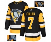 Adidas Pittsburgh Penguins #7 Matt Cullen Authentic Black Fashion Gold NHL Jersey